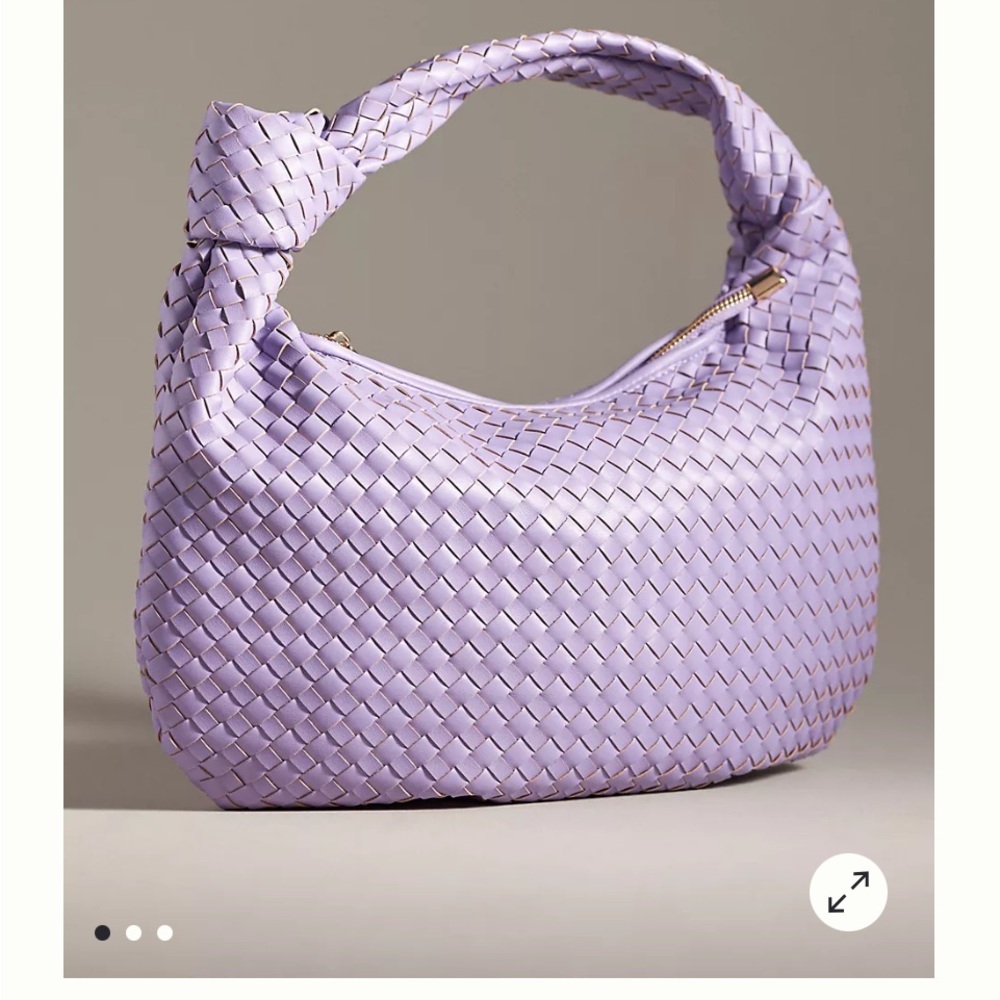 Anthropologie Purple Woven Hobo Bag NWT! Medium size hobo! Went Viral! 4in drop!